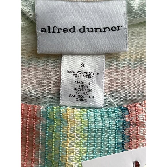 Alfred Dunner Isle Of Capri Striped Knit Top With Necklace S Multicolor - Picture 4 of 8